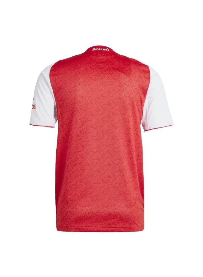 اديداس قميص رجالي أحمر بأكمام قصيرة